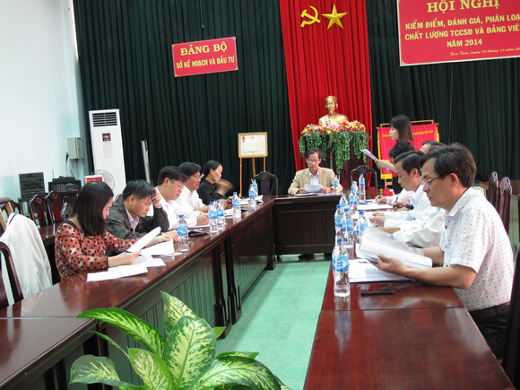 Hội nghị kiểm điểm sự lãnh đạo của Đảng bộ Sở Kế hoạch và Đầu tư năm 2014